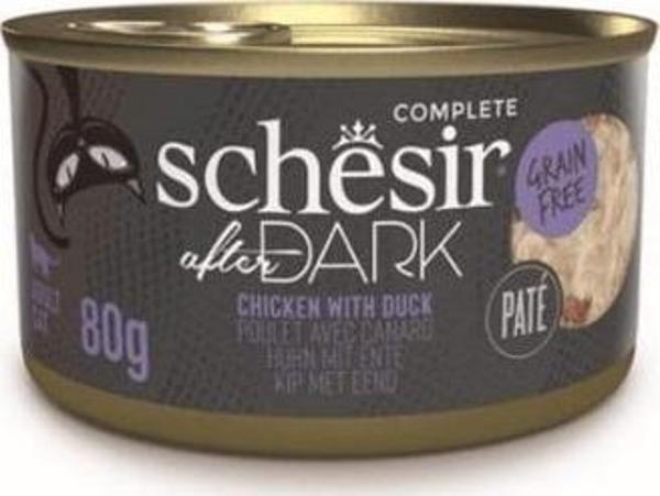 Schesir After Dark Tavuklu ve Ördekli Yetişkin Kedi Konservesi 80 Gr - Image 1