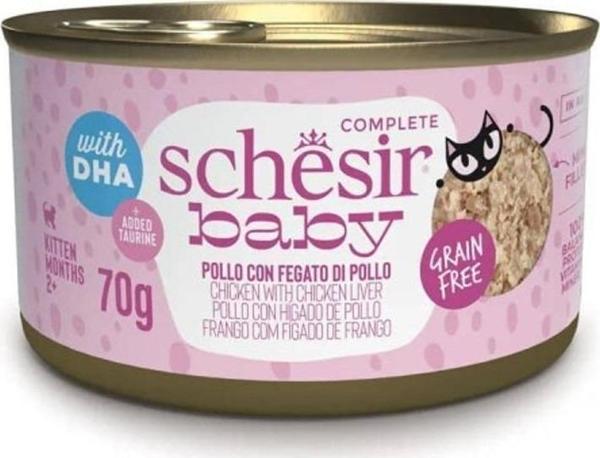 Schesir Tavuklu ve Karaciğerli Yavru Kedi Konservesi 70 Gr - Image 1