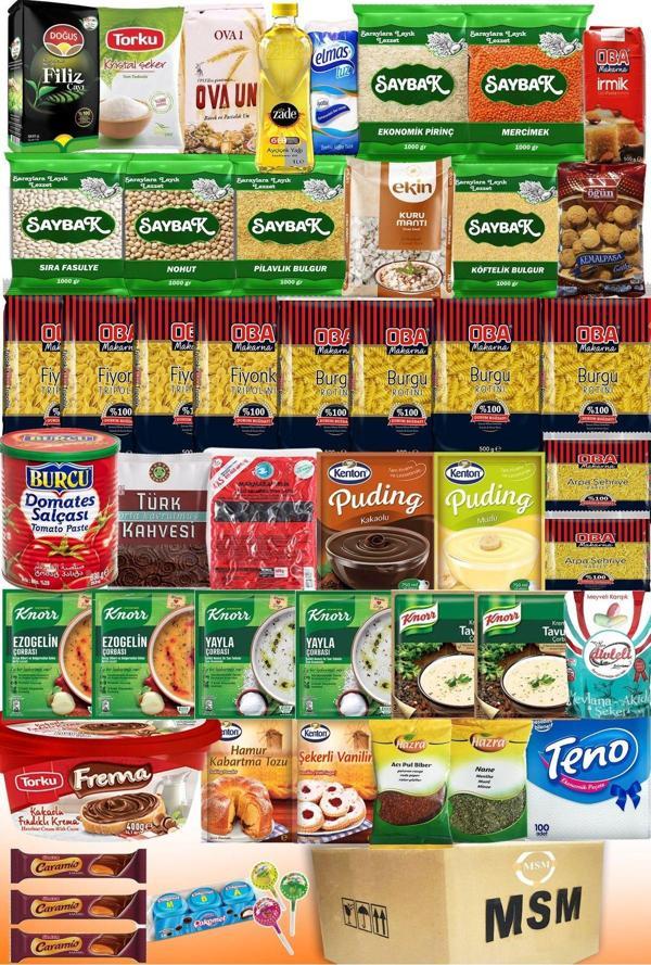 Ramazan Paketi Erzak Kolisi Kumanya Paketi 45 Parça No 22 Çocuklar Için Çikolata Setli - Image 1