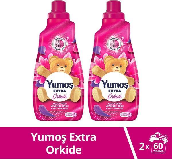Yumoş Extra Konsantre Çamaşır Yumuşatıcısı Orkide 1440 Ml 60 Yıkama 2 Adet - Image 1