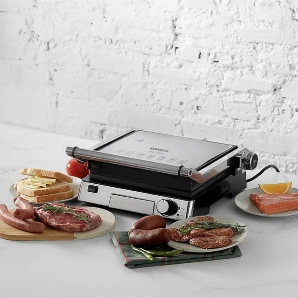 Karaca Biogranit 6 Dilim Kapasiteli Paslanmaz Çelik Izgara ve Tost Makinesi Inox 2000W - Image 1