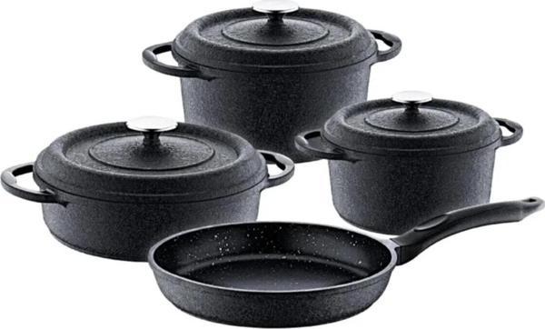 OMS Quarts Prime Granit Döküm Tencere Seti 3050 7 Parça - Image 1