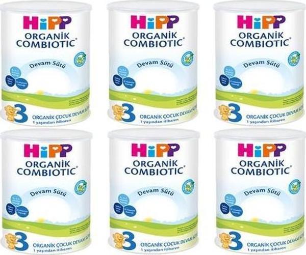 Hipp 3 Organik Combiotic Devam Sütü 350 gr 6 Adet - Image 1
