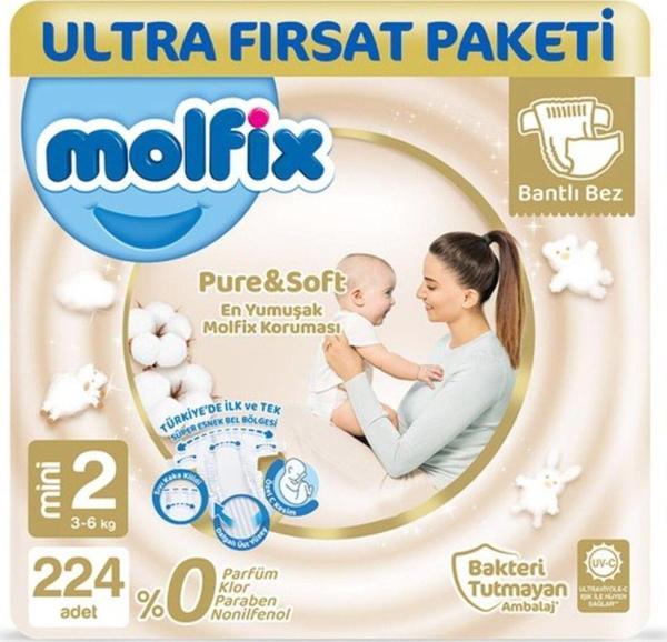 Molfix Pure & Soft Bebek Bezi Mini 2 No 112 Li X 2 Adet - Image 1