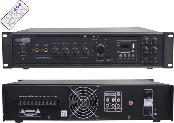 Hepa Merz HM250 - 6 Bölgeli Amfi 250 Watt 6 Zone Mikser Amfi Usb Bluetooth - Image 1
