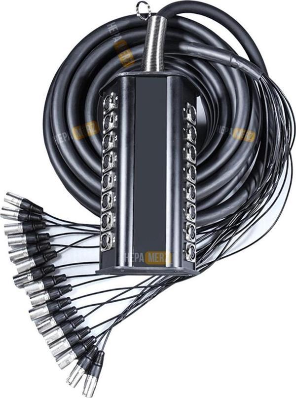 Hepa Merz Stage-16C-10M 16 Kanal 10 Metre Multicore Kablolu Hazır Stage Box - Image 1