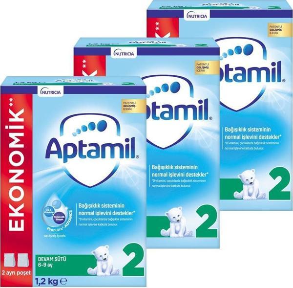 Aptamil 2 Devam Sütü Yeni Formül 1200 Gr X 3 Adet - Image 1