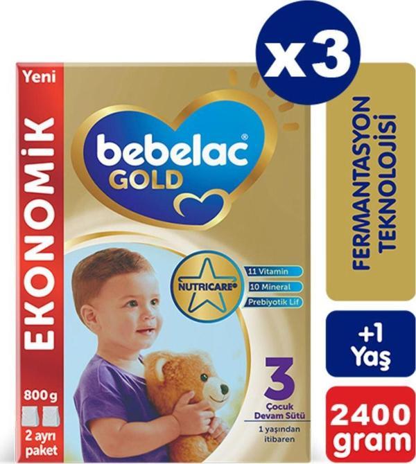 Bebelac Gold 3 Devam Sütü 800 gr X 3 Adet - Image 1