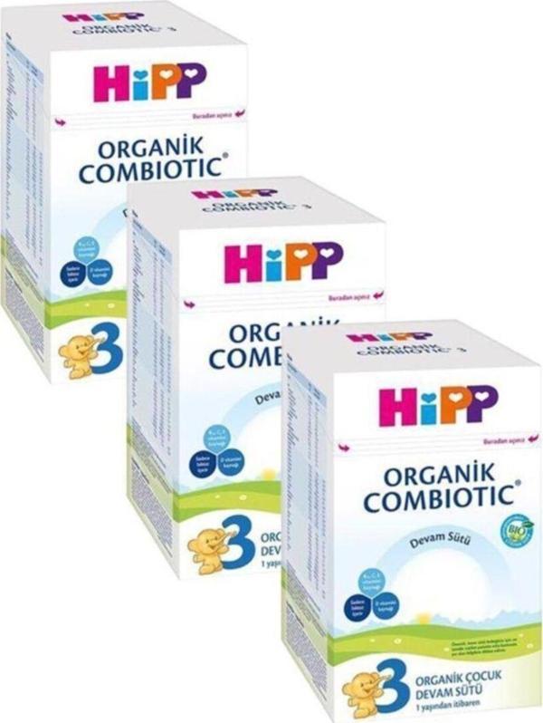Hipp 3 Organik Combiotic Devam Sütü 800 Gr X 3 Adet - Image 1