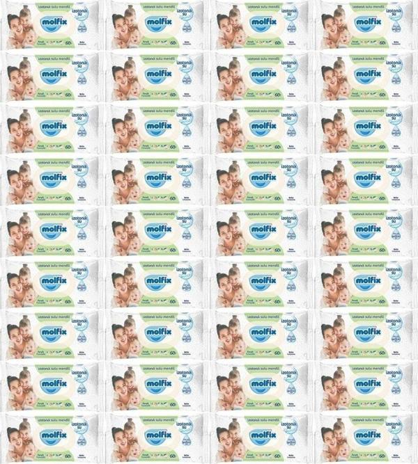 Molfix Islak Havlu Mendil İzotonik Ferah Temizlik 36 Lı set 60 Yaprak Plastik Kapaklı - Image 1