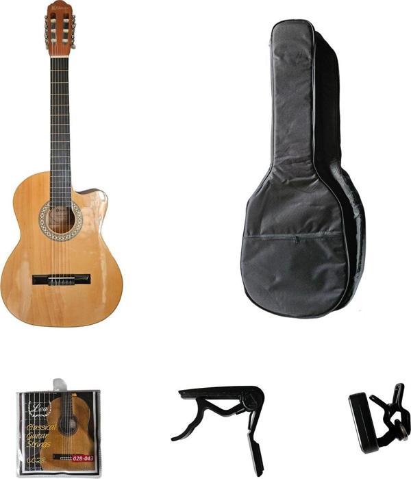 Hijazz hjzz100cw Naturel Cutaway Klasik Gitar - Image 1