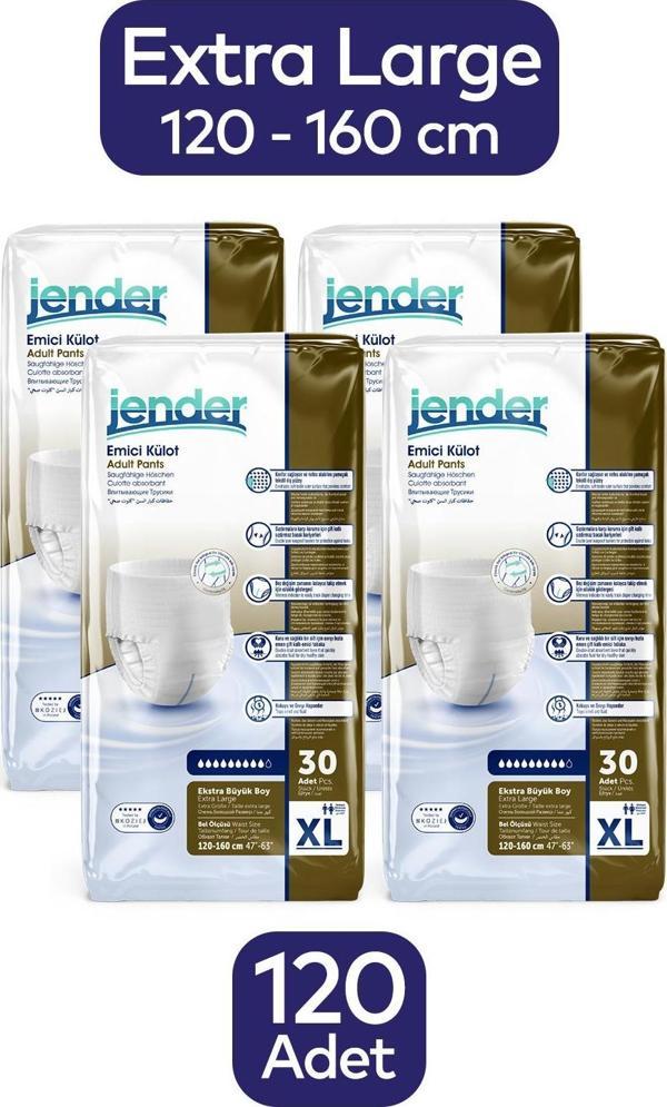 Jender Emici Külot Yetişkin Hasta Bezi Xlarge 120 Adet - Image 1