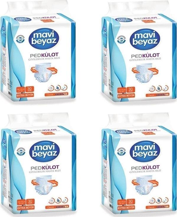 Mavi Beyaz Ped Külot Hasta Bezi Ekstra Large Ekstra Büyük 120 Adet - Image 1