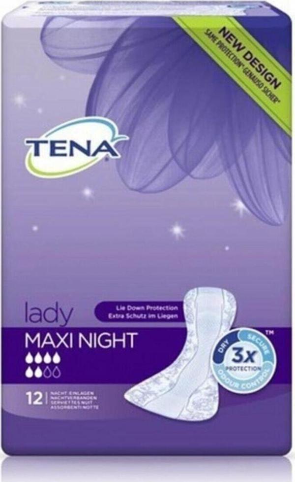 Tena Kadın Mesane Pedi Maxi Night 12 Adet - Image 1