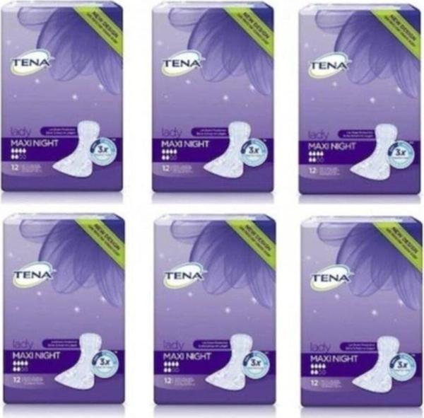 Tena Lady Maxi Night 6 Damla Kadın Mesane Pedi 12'li 6 Paket - Image 1