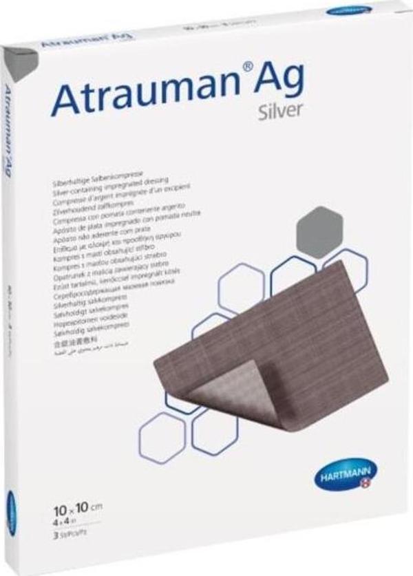 Hartmann Gümüş Kaplı Tül Yara Örtüsü Paul Atrauman Ag Silver 499573 10X10Cm 10Lu - Image 1