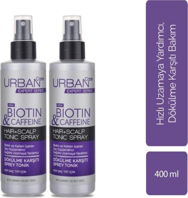 Urban Care Biotin Ve Kafein Içeren Saç Kökü Güçlendirici Hızlı Uzamaya Yardımcı Tonik 200 Ml X 2 - Image 1