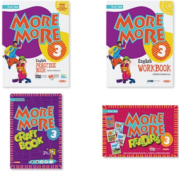 MORE&MORE 3.SINIF PRACTICE BOOK & WORKBOOK & HİKAYE SETİ & CRAFT BOOK (4 LÜ SET) - Kurmay Yayınları - Image 1
