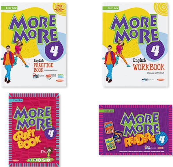 MORE&MORE 4.SINIF PRACTICE BOOK & WORKBOOK & HİKAYE SETİ & CRAFT BOOK (4 LÜ SET) - Kurmay Yayınları - Image 1