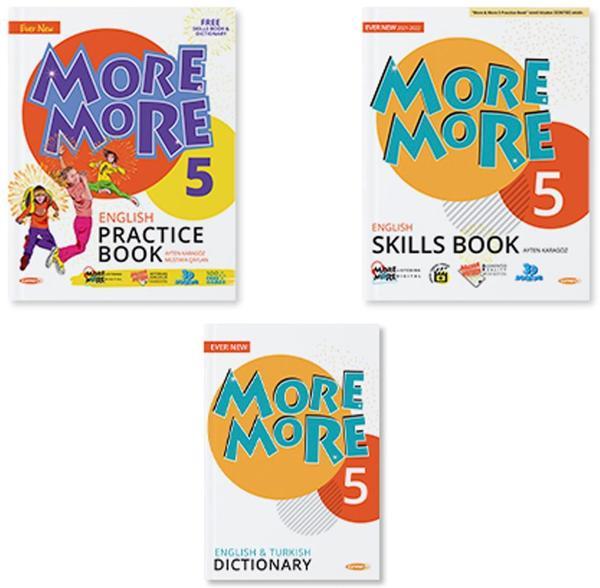 MORE&MORE 5.SINIF PRACTICE BOOK & DICTIONARY & SKILLS BOOK (3 LÜ SET) - Kurmay Yayınları - Image 1