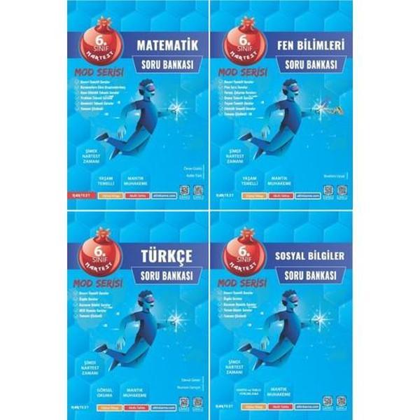 Nartest Yayınevi Nartest 6.sınıf Mod Serisi 4'lü Soru Bankası Seti - Nartest 6 Mod - Yeni - Image 1