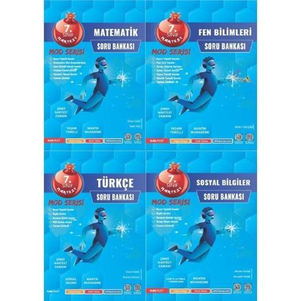 Nartest Yayınevi Nartest 7.sınıf Mod Serisi 4'lü Soru Bankası Seti - Nartest 7 Mod - Image 1