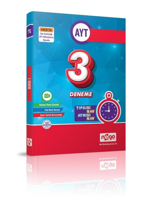 Nego Yayınları AYT 3'lü Deneme 2020 - Nego Yayınları - Image 1