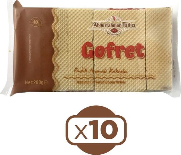Abdurrahman Tatlıcı Gofret Kakaolu 200 gr x 10 Adet - Image 1