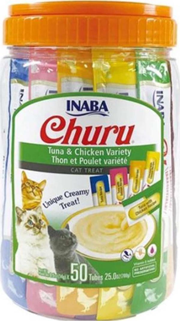 Ciao Churu Tuna Balıklı ve Tavuklu Kedi Ödül Kreması 50x14 Gr - Image 1
