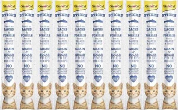 Gimcat Sticks Somon Kedi Ödül Çubuğu 10 Adet 5 Gr - Image 1