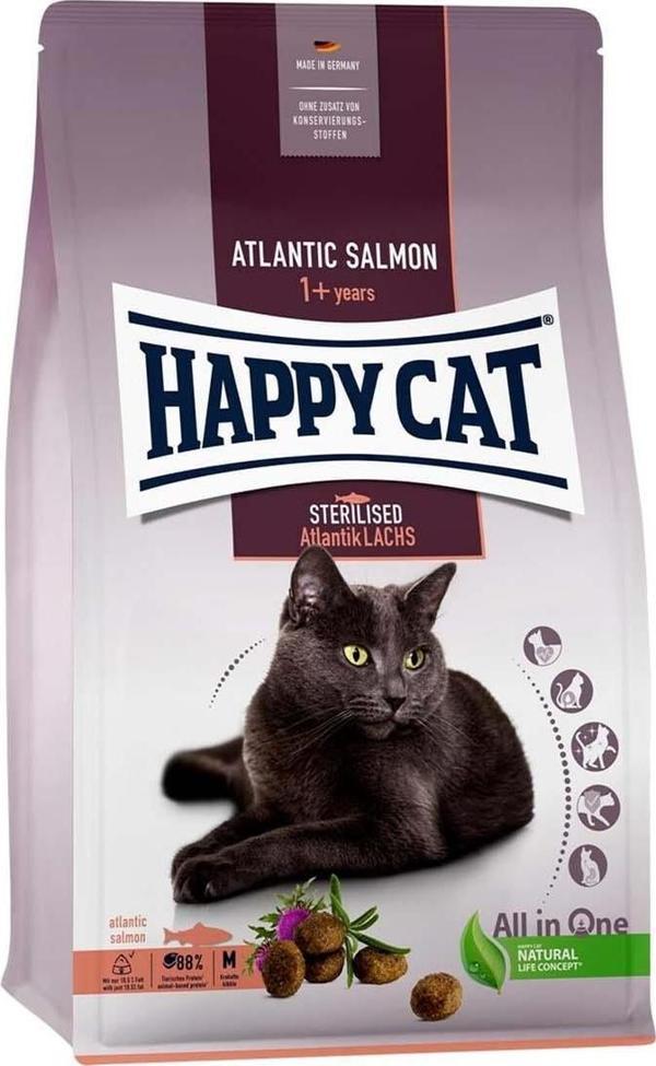 Happy Cat Atlantik Lachs Somonlu Kısırlaştırılmış Yetişkin Kedi Maması 4 kg - Image 1