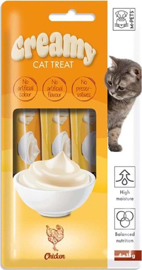M-Pets Creamy Tavuklu Kedi Ödülü 4x15 Gr - Image 1