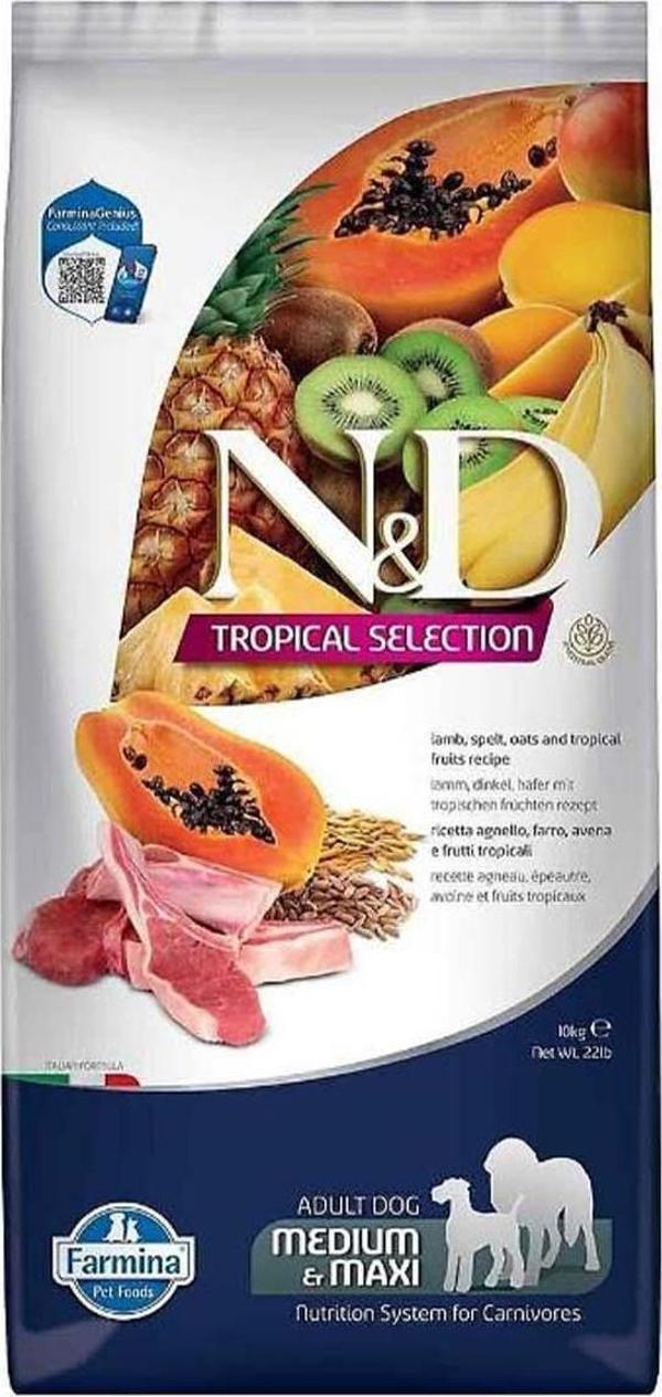 N&D Tropical Kuzulu Orta ve Büyük Irk Yetişkin Köpek Maması 10 Kg - Image 1