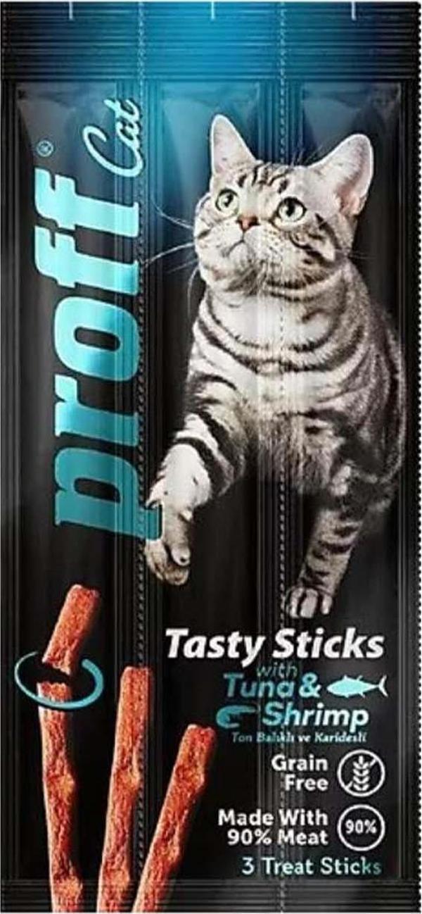 Proff Ton Balıklı ve Karidesli Sticks Kedi Ödülü 3x5 Gr - Image 1