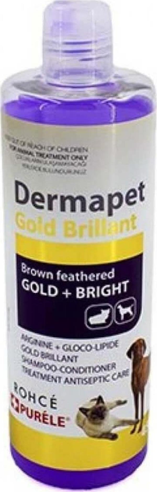 Purele Dermapet Sari Kahverengi irk Kedi ve Köpek İcin Dermatolojik Etkili Kremli Şampuan 450 Ml - Image 1