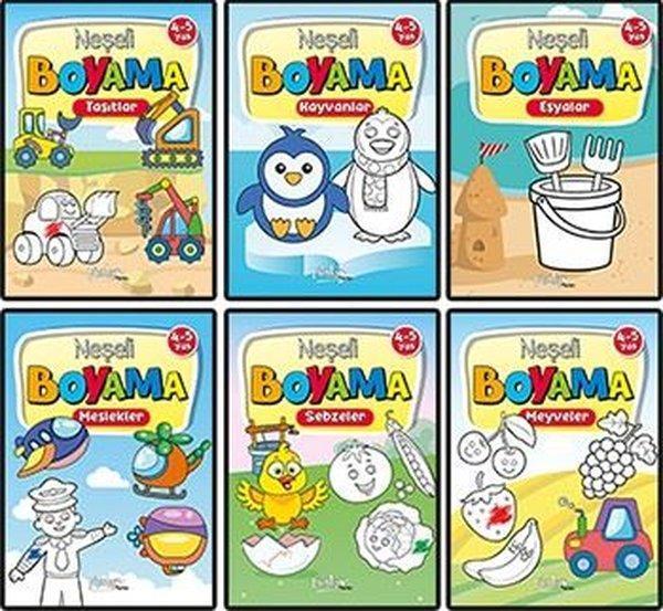 4 - 5 Yaş Neşeli Boyama Seti - 6 Kitap Takım - Pinokyo - Image 1
