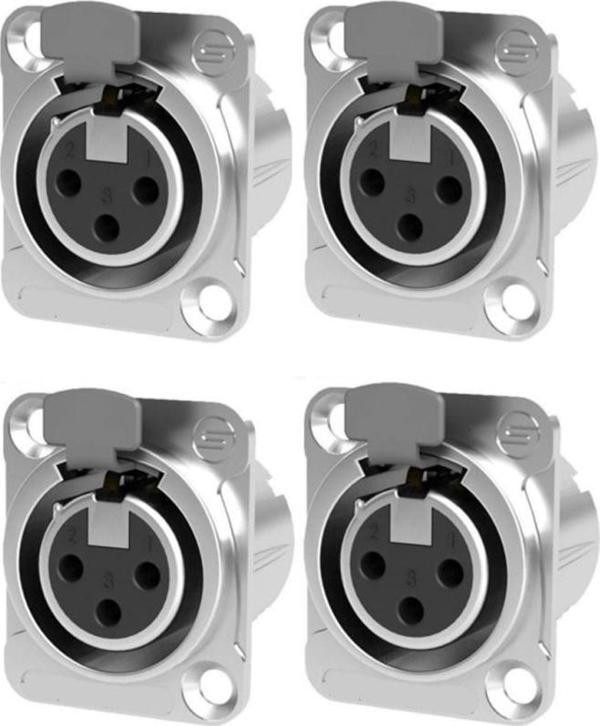 Hepa Merz SFC-SR12-4X XLR ŞASE Dişi Canon 3 Pinli XLR Şase Konnektör 4 Adet - Image 1