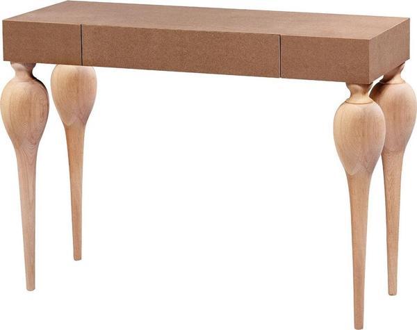 Dresuar 17586 TOMBUL Torna Model HAM Kayın Retro Ayak Orta Çekm MDF tabla El Yapı - Image 1