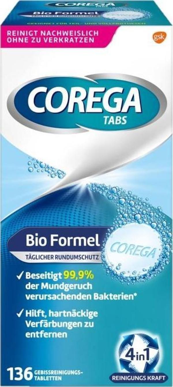 Corega Protez Diş Temizleyici Tablet Bio Formel 136lı - Image 1