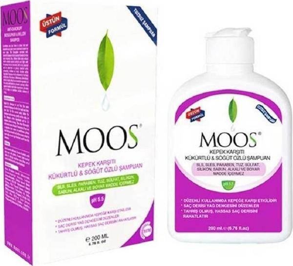 Moos Kepek Karşıtı (Tuzsuz) Kükürtlü & Söğüt Özlü Şampuan 200 ml - Image 1