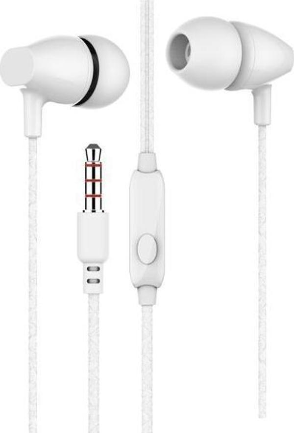 Sunix 3.5 mm Jack Girişli Kulakiçi Kulaklık Beyaz SX-08 - Image 1