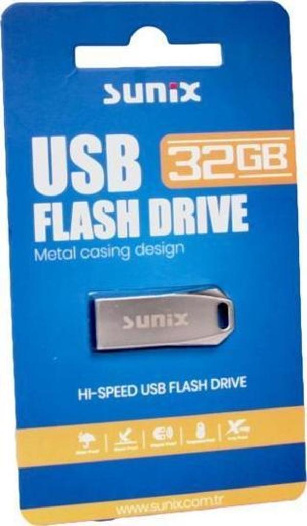 Sunix 32 Gb Metal USB Flash Bellek - Image 1