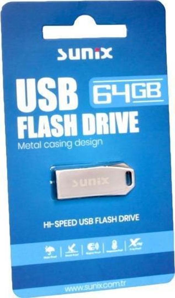 Sunix 64 GB Metal USB Flash Bellek - Image 1
