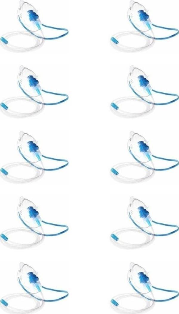 Alpha - Hazneli Yetişkin Oksijen Maskesi Nebulizatör Maskesi 100 Adet - Image 1