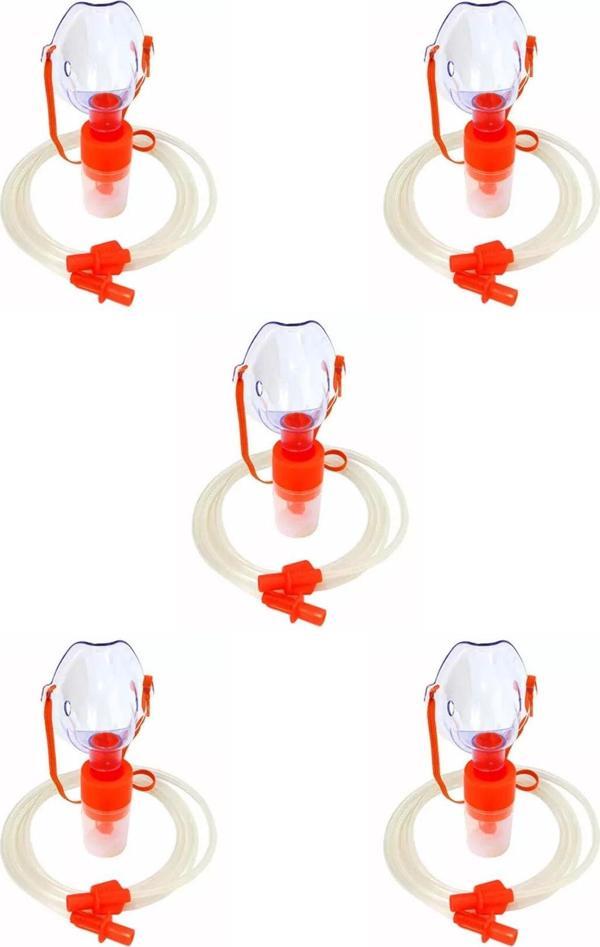 Alpha Hazneli Pediatrik (Çocuk ) Oksijen Maskesi Nebulizatör Maske 5'li - Image 1