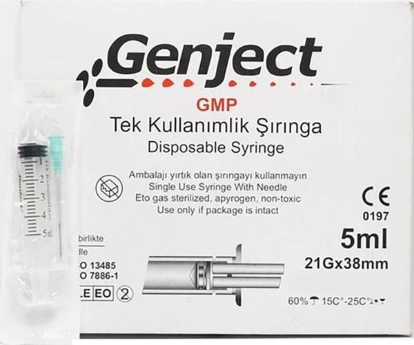 Genject Enjektör 5Cc 3P Yeşil - 250 Adet - Image 1