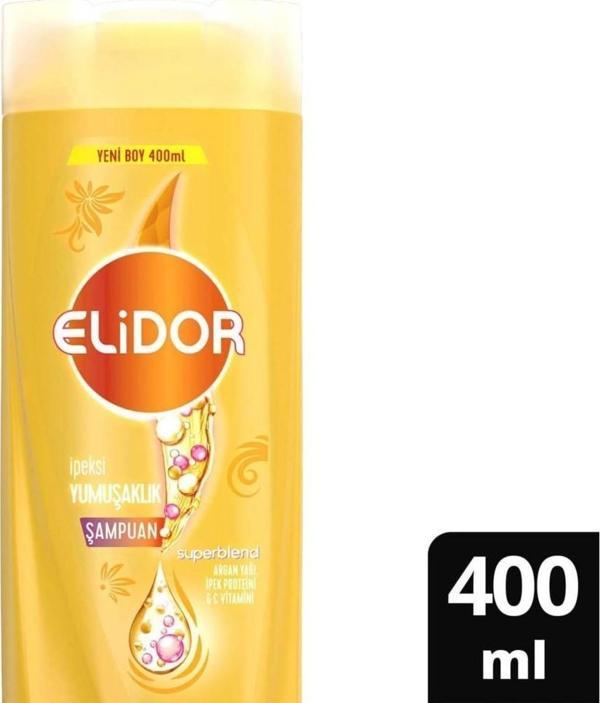 Elidor İpeksi Yumuşaklık Saç Bakım Şampuanı 400ML - Image 1