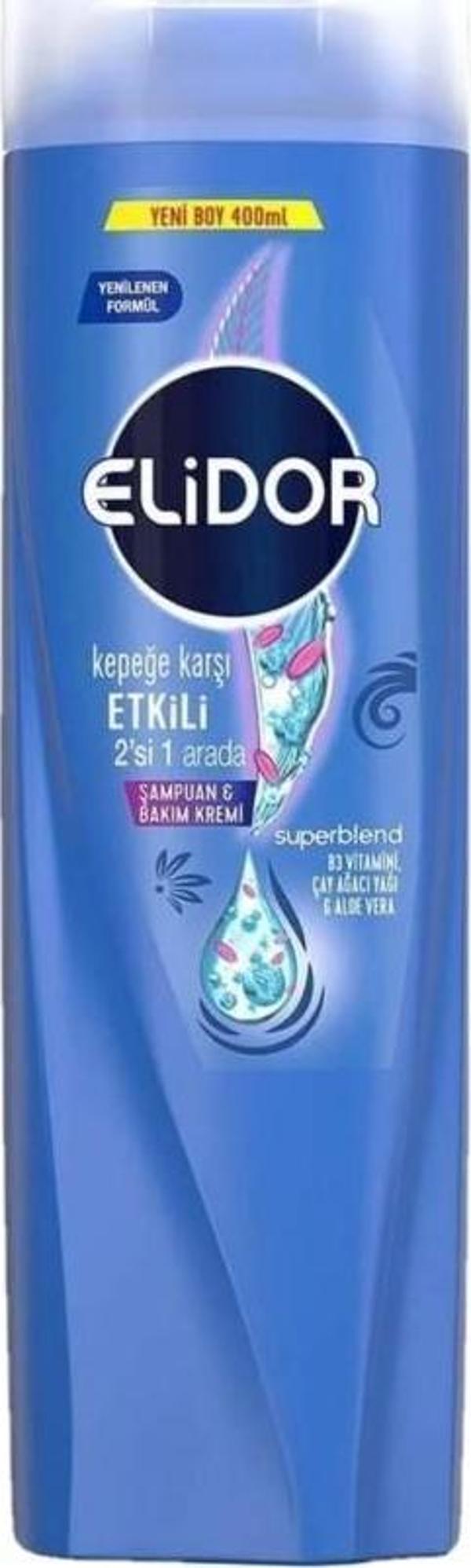 Elidor 2si1 Arada Şampuan ve Saç Bakım Kremi Kepeğe Karşı Etkili Şampuan 400ML - Image 1