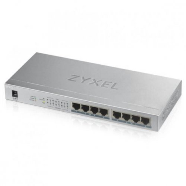 ZyXEL GS1008HP, 8 Port Poe, GigaBit, 60W Yönetilemez, Masaüstü Switch - Image 1
