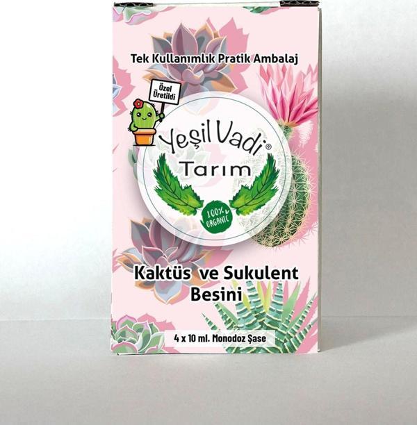 Yeşilvadi Kaktüs Sukulent Besini Monodoz 4 x 10 Ml - Image 1